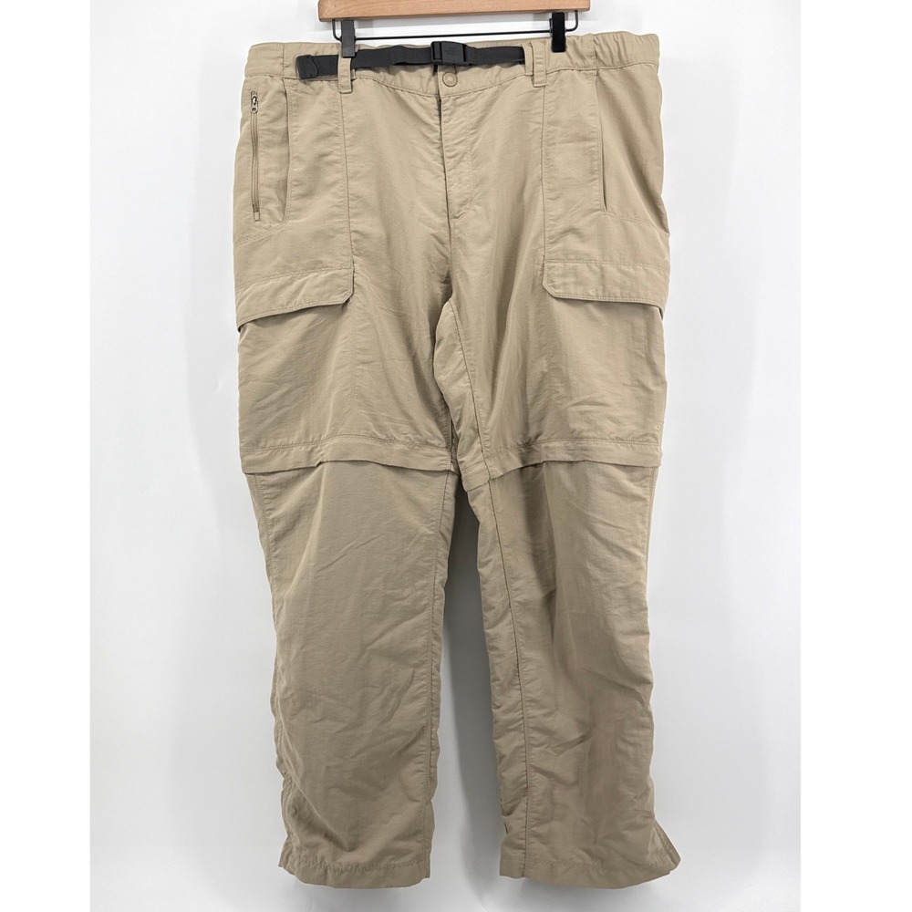 The North Face Mens XXL Beige Paramount Convertible Zip Off Hiking Cargo Pants